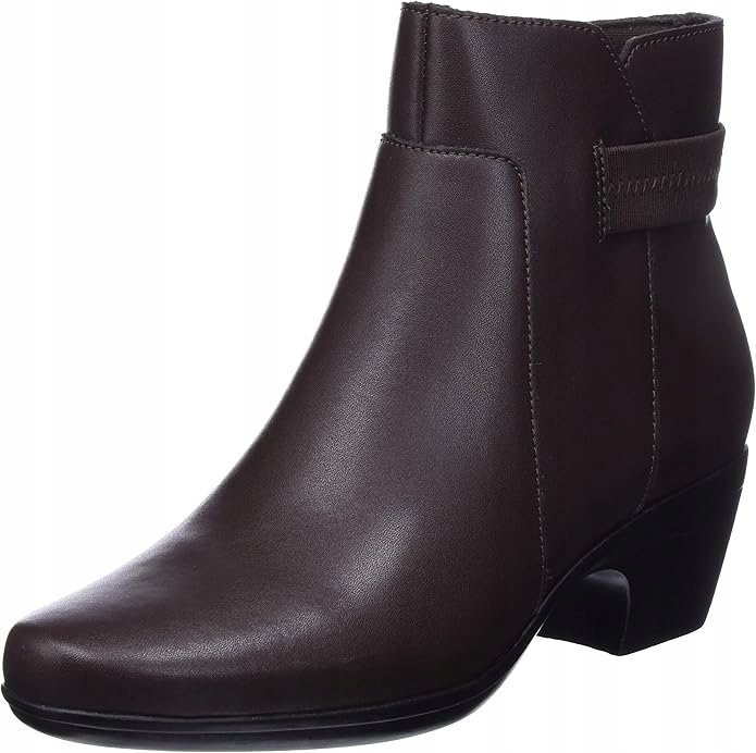 CLARKS BOTKI SKÓRZANE BRĄZOWE NA ZAMEK 38 ŻND