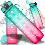 Shakery i bidony sportowe - BUTELKA MOTYWACYJNA SHAKER BIDON NA WODE SIŁOWNIE SPORTOWY MIARKA BPA FREE - miniaturka - grafika 1