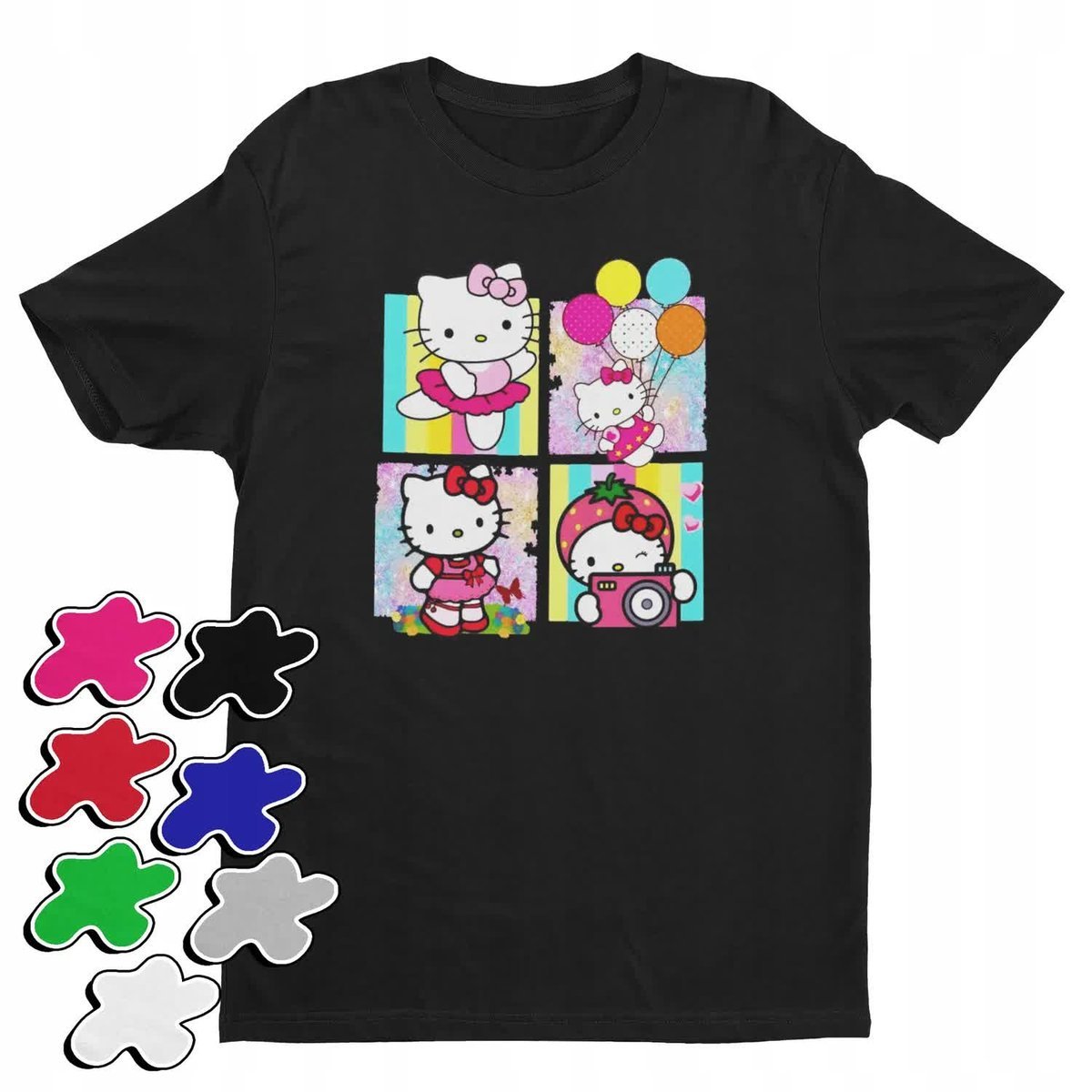 Koszulka Dziecięca Z Nadrukiem Hello Kitty Kot Dla Dziewczynki -L 146-152