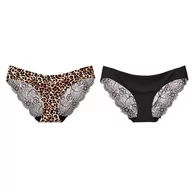 Majtki damskie - 2-pak figi z koronkowym wykończeniem - miniaturka - grafika 1