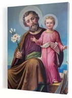 Ikony i obrazy sakralne - Święty Józef, obraz religijny na płótnie - miniaturka - grafika 1