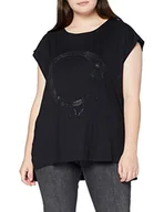 Koszulki i topy damskie - Cavalli Class Donna t-shirt damski, czarny, 38 - miniaturka - grafika 1