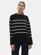 Swetry damskie - Vero Moda Sweter Flawless 10320487 Czarny Loose Fit - miniaturka - grafika 1
