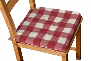 Dekoria Siedzisko Olek na krzesło czerwono biała krata 5,5x5,5cm) 42x41x3,5cm Quadro 225-136-18 - Meble modułowe i akcesoria - miniaturka - grafika 1