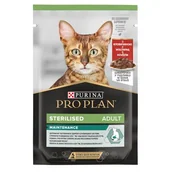 Mokra karma dla kotów - Purina Pro Plan dla kota Cat Sterilised wołowina saszetka 4x85g 3+1 gratis - miniaturka - grafika 1