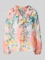 Bluzki damskie - Bluzka o kroju regular fit z falbanami model ‘MILLA’ - miniaturka - grafika 1