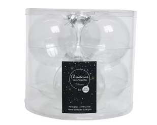 Bombki Szklane 8Cm 6Szt Na Choinkę Połysk Mat Transparentne - Bombki - miniaturka - grafika 1