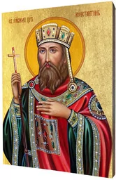 Ikona święty Konstantyn Wielki - Ikony i obrazy sakralne Ikona święty Konstantyn Wielki - Ikony i obrazy sakralne - miniaturka - grafika 1