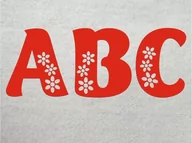 Scrapbooking - Alfabet z Kwiatkami- dowolny tekst wycinany z kartonu - miniaturka - grafika 1