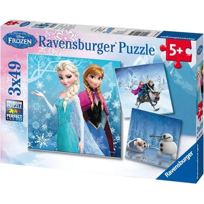 Ravensburger Puzzle Kraina Lodu Zimowe przygody 3x49