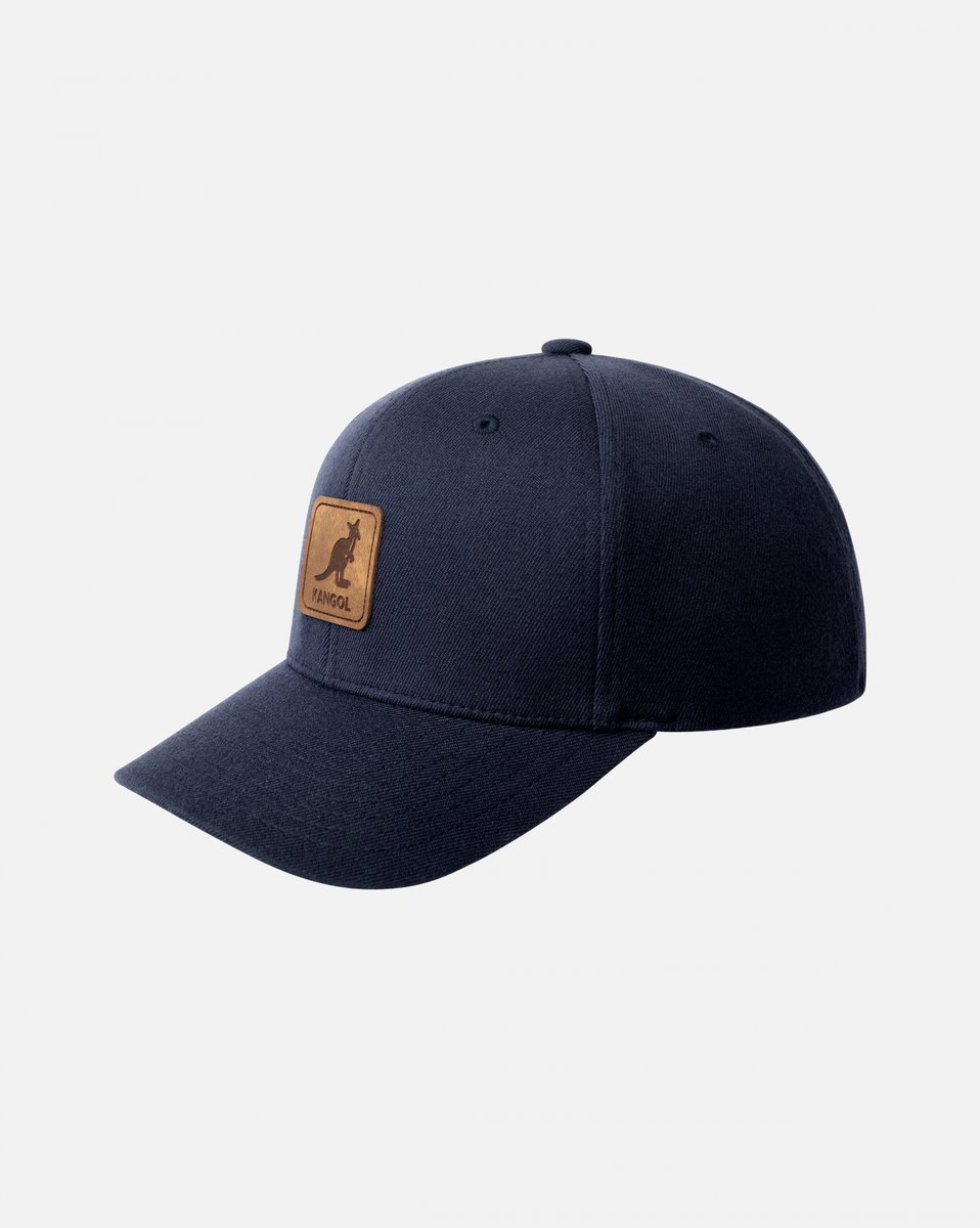 czapka kangol k5441 skóra patch flexfit bb nv411 granatowy