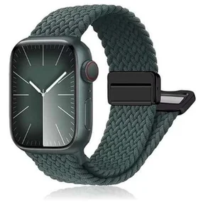 opaska pasek bransoleta NYLON MAGNETIC Apple Watch 1/2/3/4/5/6/7/8/9/10/SE 38/40/41/42mm zielona - Akcesoria do smartwatchy - miniaturka - grafika 1