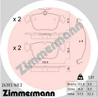 Klocki hamulcowe - Klocki hamulcowe - komplet ZIMMERMANN 26303.160.2 - miniaturka - grafika 1