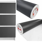 Okleiny - Folia Samoprzylepna Grafitowa Meblowa Rolka 2m Pcv - miniaturka - grafika 1