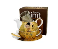 Filiżanki - Tea for one filiżanka imbryk Klimt Pocałunek sitko - miniaturka - grafika 1