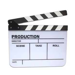 Klaps Filmowy 30X25Cm / Biały / Production / Na Pisaki - Mazaki - Akcesoria fotograficzne - miniaturka - grafika 1