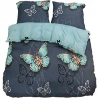 Pościel - POŚCIEL 140x200 DWUSTRONNA BAWEŁNA SATYNA GierekHoff KOMPLET 2 cz. motyle - miniaturka - grafika 1