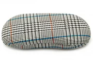 Akcesoria do okularów - Etui Futerał na okulary ET-104K kratka szary - miniaturka - grafika 1