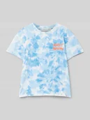 Koszulki dla chłopców - T-shirt o kroju oversized z efektem batiku - miniaturka - grafika 1