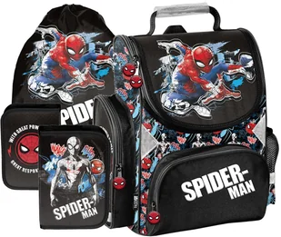 ZESTAW Szkolny Tornister Plecak Spider-Man Spiderman Czarny Pająk - Zestawy szkolne - miniaturka - grafika 1