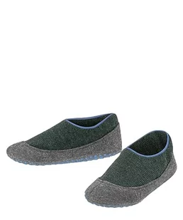 FALKE Dziecięce kapcie Cosy Slipper wełna antypoślizgowe wypustki, 1 para, zielone (Dark Jade 7248), 35-36, zielony (Dark Jade 7248), 35-36 - Kapcie damskie - miniaturka - grafika 1