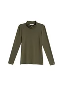 Swetry damskie - Golf z mikromodalu : Kolor - Khaki, Rozmiar - 34 - Bombshe - miniaturka - grafika 1