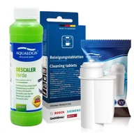 Akcesoria i części do ekspresów do kawy - Zestaw Bosch, Filtr Aqualogis AL-Inte, Siemens Tabletki TZ80001, Aqualogis Verde 250ml - miniaturka - grafika 1