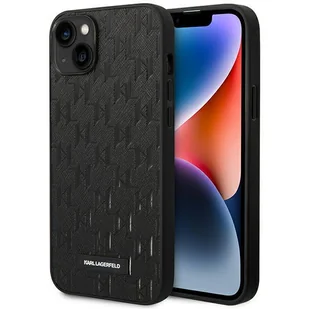 Etui Karl Lagerfeld do iPhone 14 6,1" hardcase czarny/black Saffiano Mono Metal Logo - Etui i futerały do telefonów - miniaturka - grafika 1
