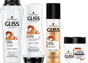 Zestawy kosmetyków damskich - Schwarzkopf Gliss Total Repair Set  - zestaw naprawczy do włosów z szamponem, dwoma odżywkami i maską - miniaturka - grafika 1