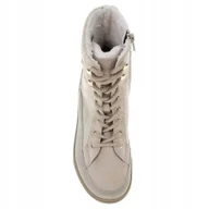 Botki damskie - JANA BOTKI DAMSKIE BEŻOWE OCIEPLANE Z ZAMKIEM 39 Ż5C - miniaturka - grafika 1