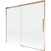 Parawany nawannowe - Mexen Rox parawan nawannowy 2-skrzydłowy rozsuwany 180 x 150 cm, transparent, różowe złoto - 8C9-180-001-60-00 - miniaturka - grafika 1