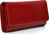 Portfele - Belveder Duży portfel damski skórzany czerwony BW59 - miniaturka - grafika 1