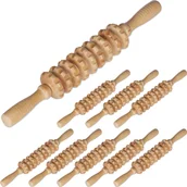 Masażery - relaxdays 9 x wałek do masażu wykonany z drewna - miniaturka - grafika 1