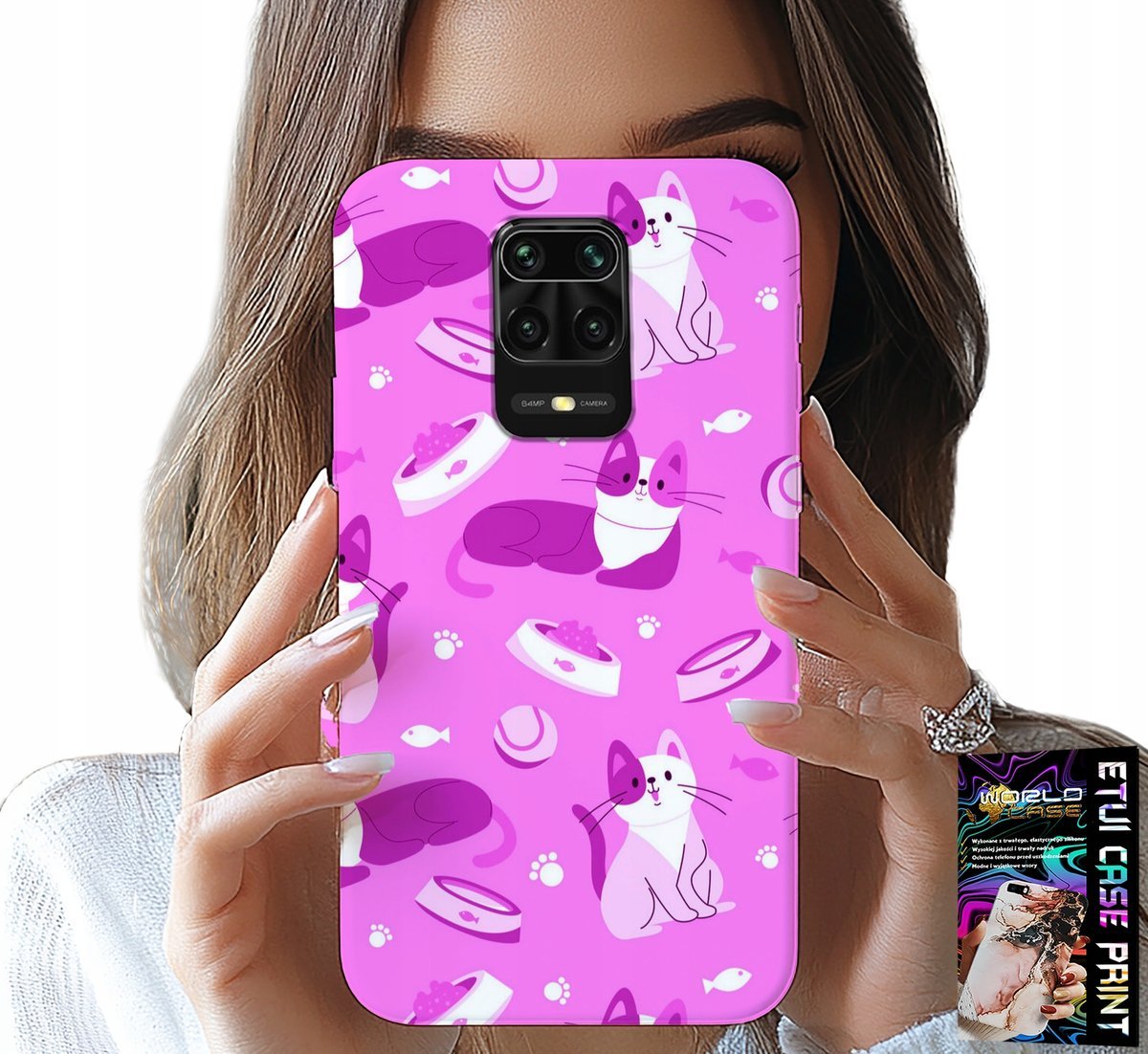 ETUI DO XIAOMI NOTE 9 PRO / 9S - LOVE CAT, WZORY Z KOTAMI KOTY, POKROWIEC