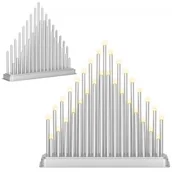 Świeczniki - Świecznik adwentowy 33 świece srebrny - miniaturka - grafika 1