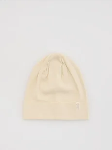 Reserved - Bawełniana czapka - złamana biel - Czapki damskie - miniaturka - grafika 1