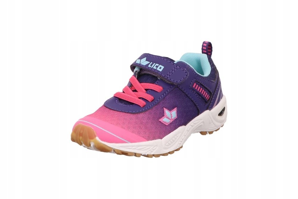 LICO SPORTOWE BUTY DZIECIĘCE FIOLETOWO RÓŻOWE NA RZEP 30 16LA