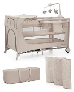 Kinderkraft JOY 2 beżowy - Łóżeczka i kojce - miniaturka - grafika 1