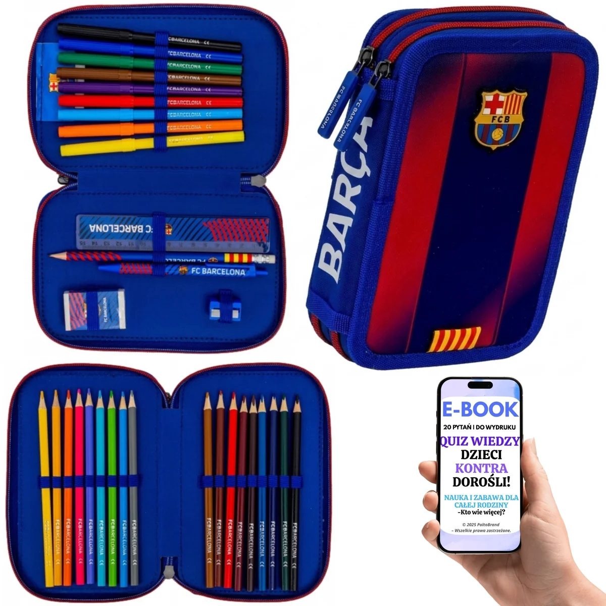 Piórnik FC Barcelona 503026044 dla Fana Piłki Nożnej na Prezent + E-BOOK-2