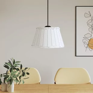 Klosz do lampy wiszącej, biały, Ø50x30 cm, wiklina Lumarko! - Oprawy, klosze i abażury - miniaturka - grafika 1