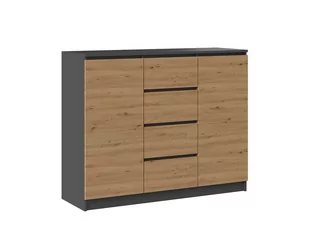 Emaga KOMODA 2D4S - ANTRACYT / DĄB ARTISAN - Komody Emaga KOMODA 2D4S - ANTRACYT / DĄB ARTISAN - Komody - miniaturka - grafika 1