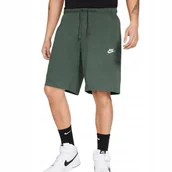 Spodenki męskie - KRÓTKIE SPODENKI NIKE MĘSKIE BAWEŁNIANE ZIELONE SZORTY BV2772 337 r. M - miniaturka - grafika 1