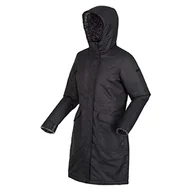 Kurtki damskie - Regatta Damska kurtka Romine, wodoodporna, oddychająca parka - czarna - miniaturka - grafika 1