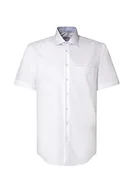 Koszule męskie - Seidensticker Męska koszula z krótkim rękawem, regularny krój, biała, rozmiar 42, biały, 42 - miniaturka - grafika 1