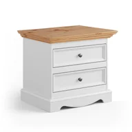 Szafki nocne - Szafka nocna biała - naturalna sosna Belluno Elegante - miniaturka - grafika 1