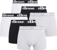 Majtki męskie - Ellesse Bokserki męskie HALI, zestaw 6 sztuk - Modne kąpielówki, logo, bawełna stretch czarny/szary/biały 2XL - miniaturka - grafika 1