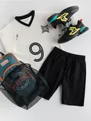 Spodnie i spodenki dla chłopców - Reserved - Bawełniany komplet - złamana biel - miniaturka - grafika 1