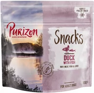 Przysmaki dla psów - Purizon Purizon Snack, kaczka z rybą (bez zbóż) - 3 x 100 g - miniaturka - grafika 1