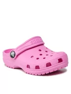 Buty dla dziewczynek - Crocs Klapki Classic Clog T 206990 Różowy - miniaturka - grafika 1
