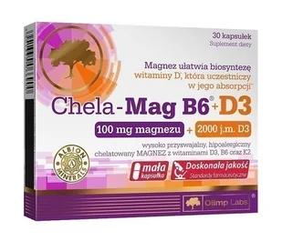 Olimp CHELA MAG B6 + D3 30 kaps 3482421 - Witaminy i minerały - miniaturka - grafika 1